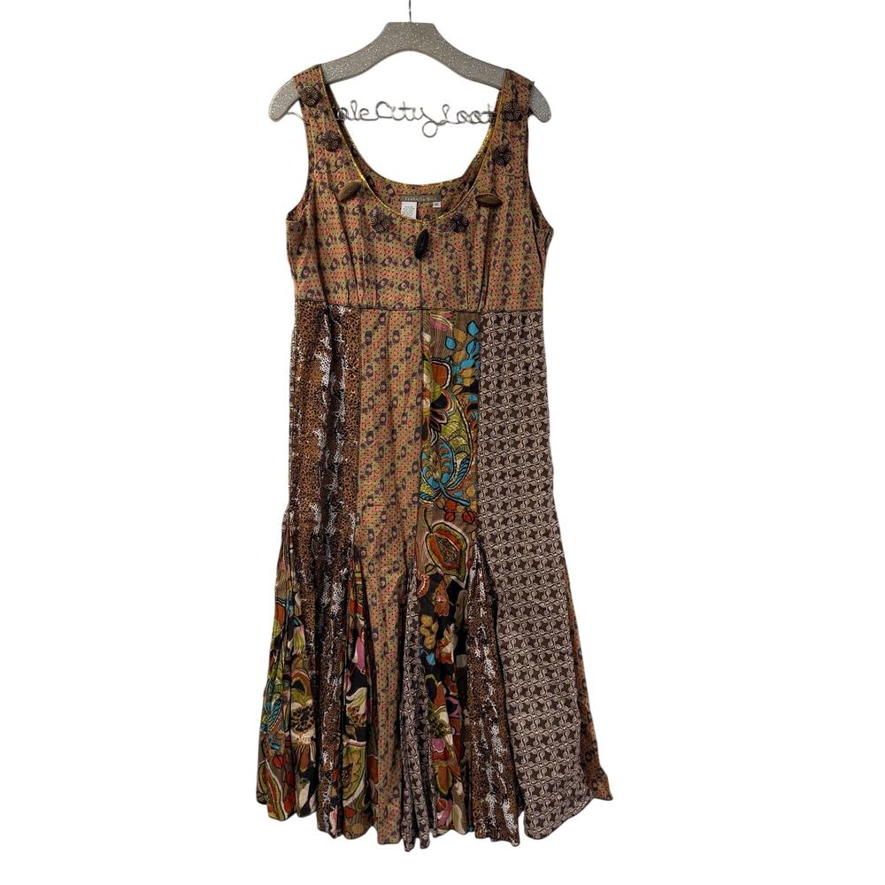 Isabella Bird Dress 12 Sleeveless Midi Art To Wear Bohemian Anthropologie